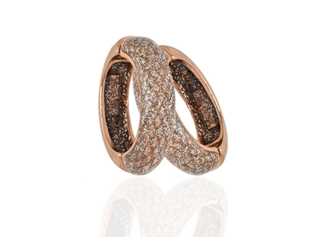 Medium Stardust Rose Gold Hoop-Eze Earrings Online Sale