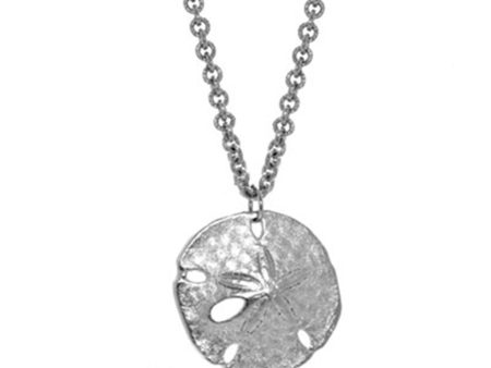 SilverTone Sand Dollar Small Pendant Online Hot Sale