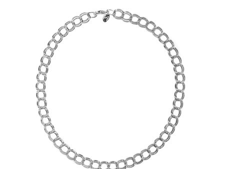 Rhodium Plated Parallel Curb Chain Discount