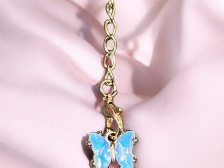 Pale Blue Butterfly Handle Charm Online Hot Sale