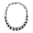 Sterling Silver Ruby CZ Necklace For Cheap