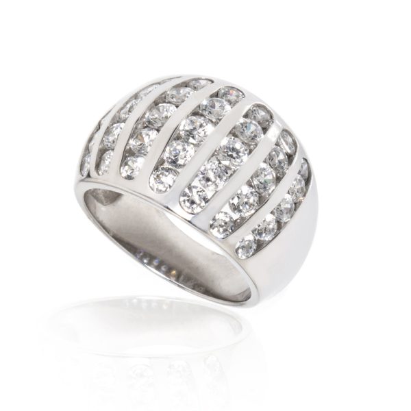 14k White Gold 2.25 Carat CZ Ring Discount