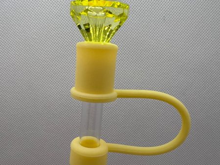 Yellow Diamond YELLOW Base Straw Topper 10mm Hot on Sale