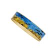 Van Gogh Wheatfield with Crows Goldtone Bangle Bracelet 3 4  Hot on Sale