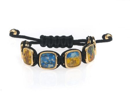 Van Gogh Multi Charm Shambhala Style Bracelet Cheap