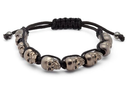 Black Hematite Lucky Skull Shamballa Bracelet Sale