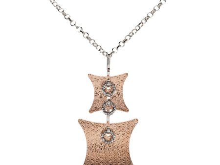 22k Rose Gold Plated Sterling Silver Pendant  18  Necklace Online now