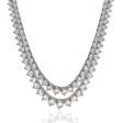 Sterling Silver Graduated Prong Set Double Strand Necklace Online