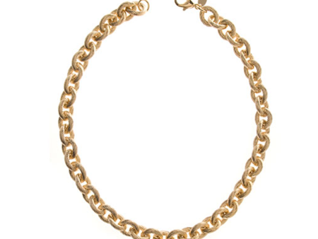 Ribbed Link Gold Tone Necklace Online