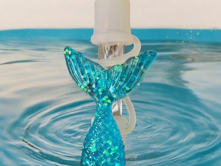 Aqua Mermaid Silicone Straw Topper 10mm Fashion