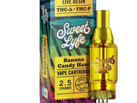 Sweet Lyfe Live Resin Banana Candy Haze THC-A + THC-P Cartridge - 2500mg Online