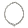 STERLING SILVER CZ MARQUIS 17  NECKLACE Fashion