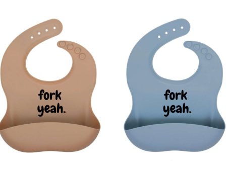 Luke s Fork Yeah Silicone Baby Bib For Sale