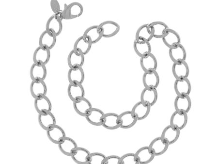 Rhodium Plated Steel Chain Fashion