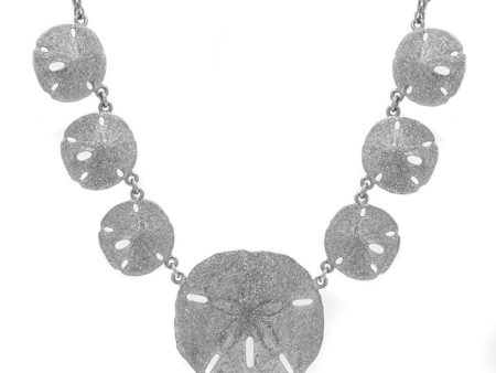 Silvertone Stardust Sand Dollar necklace Cheap