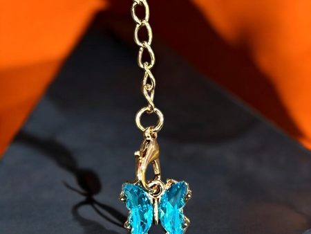 Aqua Butterfly Handle Charm Online now