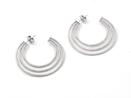 .925 Silver Multi Hoop Earrings Online now