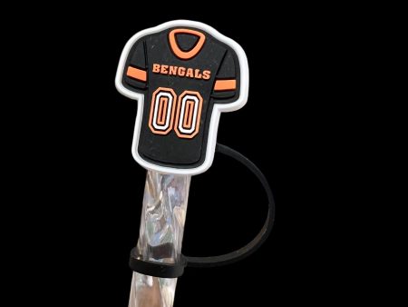 Bengals Jersey Silicone Straw Topper 10mm For Discount