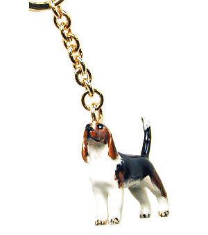 Black Brown Beagle Adorable Pooch Keyring Fashion