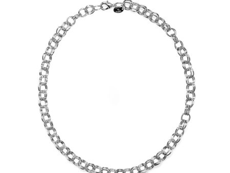 Rhodium Plated Double Cable Chain Cheap