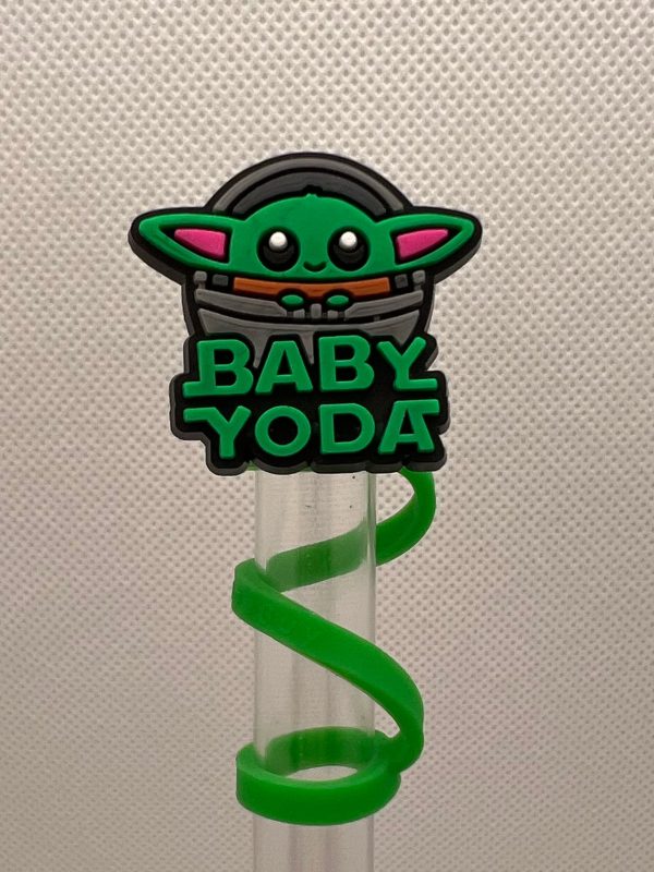 Baby Yoda Silicone Straw Topper 10mm Sale