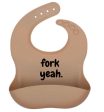 Luke s Fork Yeah Silicone Baby Bib For Sale