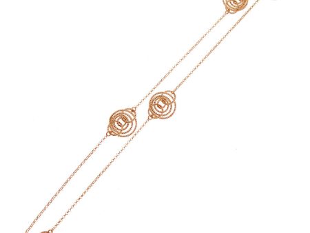 22k Rose Gold Plated Sterling Silver 30  Necklace Online now