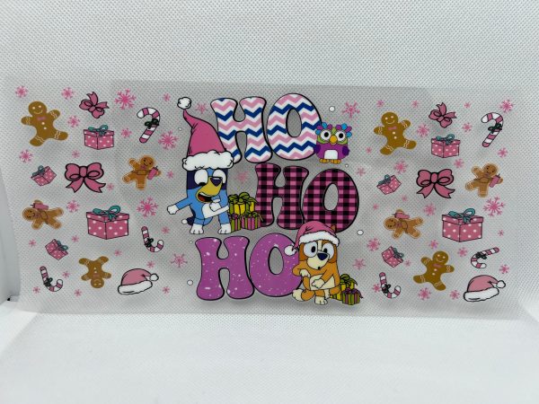 Ho Ho Ho Pups UV DTF Wrap Decal Online Sale