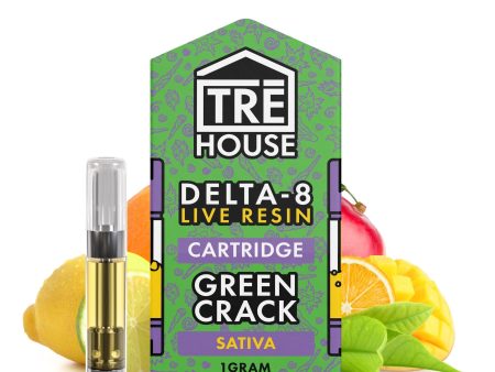 Tre House Live Resin Green Crack Delta 8 Cartridge -1000mg Discount