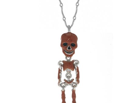 Rust Skeleton Pendant Necklace For Discount