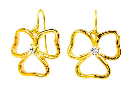 Goldtone Open Heart Drop Earrings Online Hot Sale