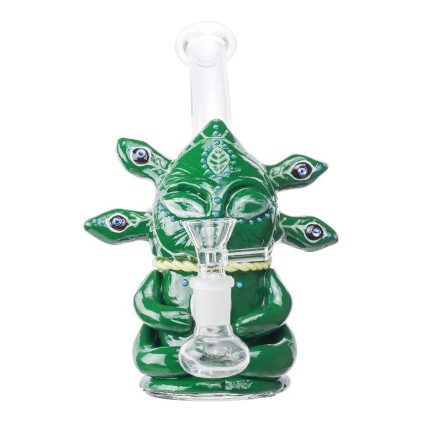 All Knowing Alien Bubbler Bong - 7in For Discount