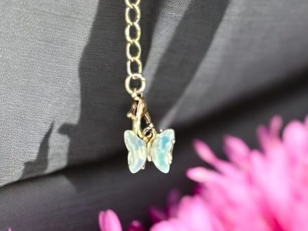 Pale Yellow Butterfly Handle Charm on Sale