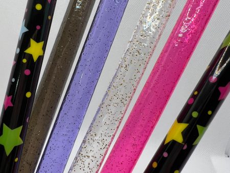 Neon Stars & Glitter 6-pack SET Straws (40oz Tumbler) Supply