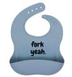 Luke s Fork Yeah Silicone Baby Bib For Sale