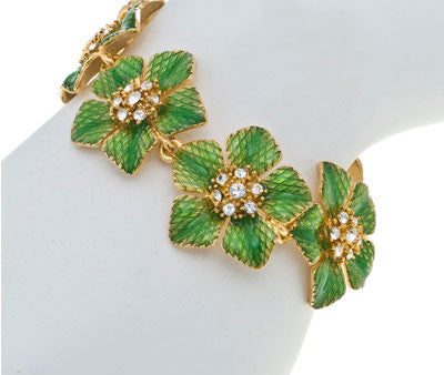 Garden of Love Green Flower Bracelet on Sale