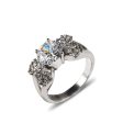 14k White Gold Round Cut with CZ Rounds Ring For Cheap