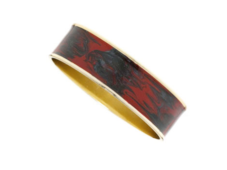 Goldtone Red Mix Bangle Bracelet Fashion