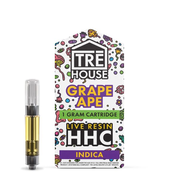 Tre House Live Resin Grape Ape HHC Cartridge - 1000mg Cheap