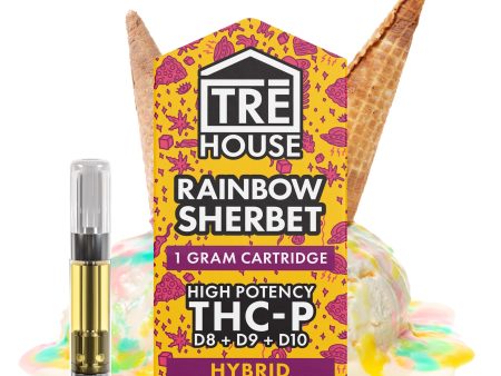 Tre House Live Resin Blend Rainbow Sherbet Cartridge - 1000mg For Sale