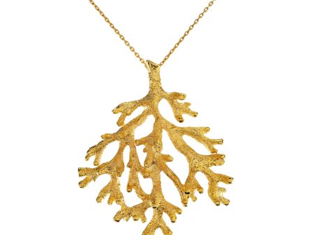 Goldtone Branch Pendant with 28  Chain Necklace For Cheap