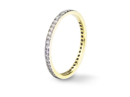 14K Yellow Gold  Eternity band Ring For Discount