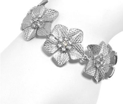 Garden of Love Silver Flower Bracelet Supply