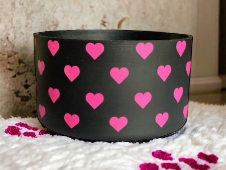 Neon Pink Hearts Silicone Tumbler Boot Online Hot Sale