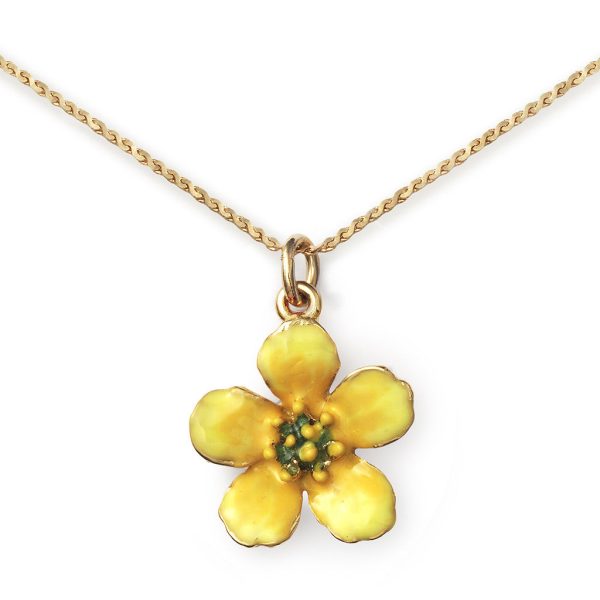 Buttercup Pendant On 14k Gold Serpentine Chain Online