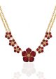 Garden of Love Red Large Flower Collar Necklace Fashion