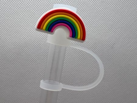 Rainbow Silicone Straw Topper 10mm Online