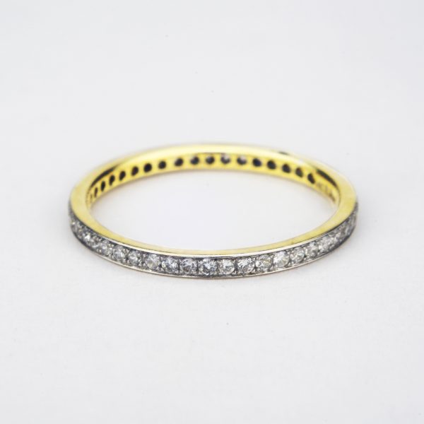 14K Yellow Gold  Eternity band Ring For Discount