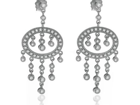 14K White Gold Drop Earring Online