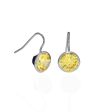 6 Carat Canary CZ Sterling Silver Bezel Set Earrings For Cheap